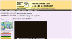 Desktop Screenshot of intractablestudiesinstitute.org